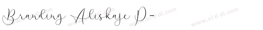 Branding Aliskaje P字体转换